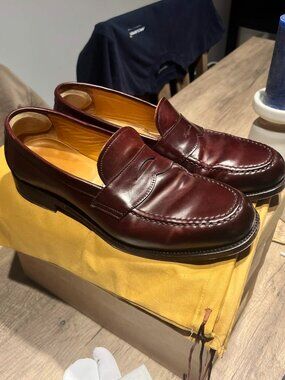 Meermin Mallorca Penny Loafer - 501040 - BURGUNDY HERITAGE SHELL CORDOVAN - E